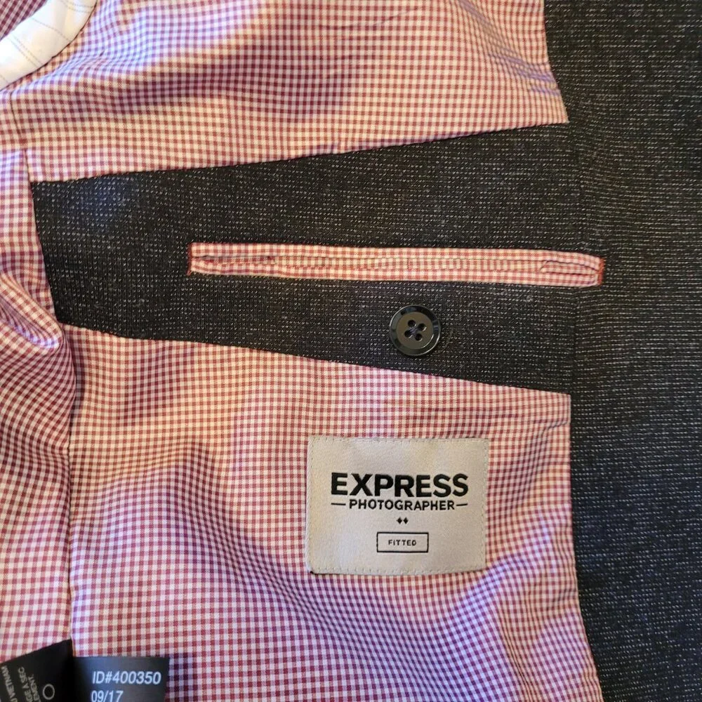 Express Fitted Photographer Ponte Knit Blazer 40R